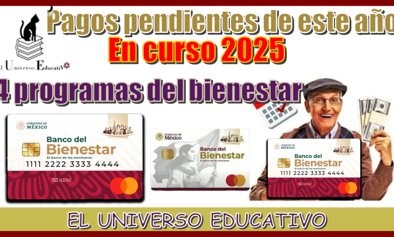 Pagos pendientes de este año en curso 2025 | 4 Programas del bienestar