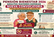 Pensión Bienestar 2026: adultos mayores esperan nueva convocatoria para incorporarse al apoyo de 6,400 pesos bimestrales