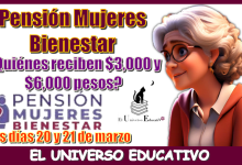 Pensión Mujeres Bienestar | ¿Quiénes reciben $3,000 y $6,000 pesos los días 20 y 21 de marzo?