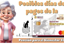 Posibles días de pagos de la Pensión para el Bienestar 2025