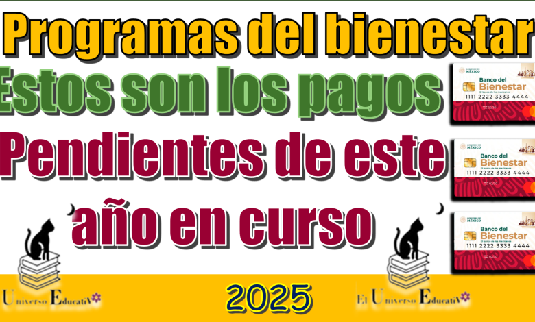 Programas del bienestar | Estos son los pagos pendientes de este año en curso 2025