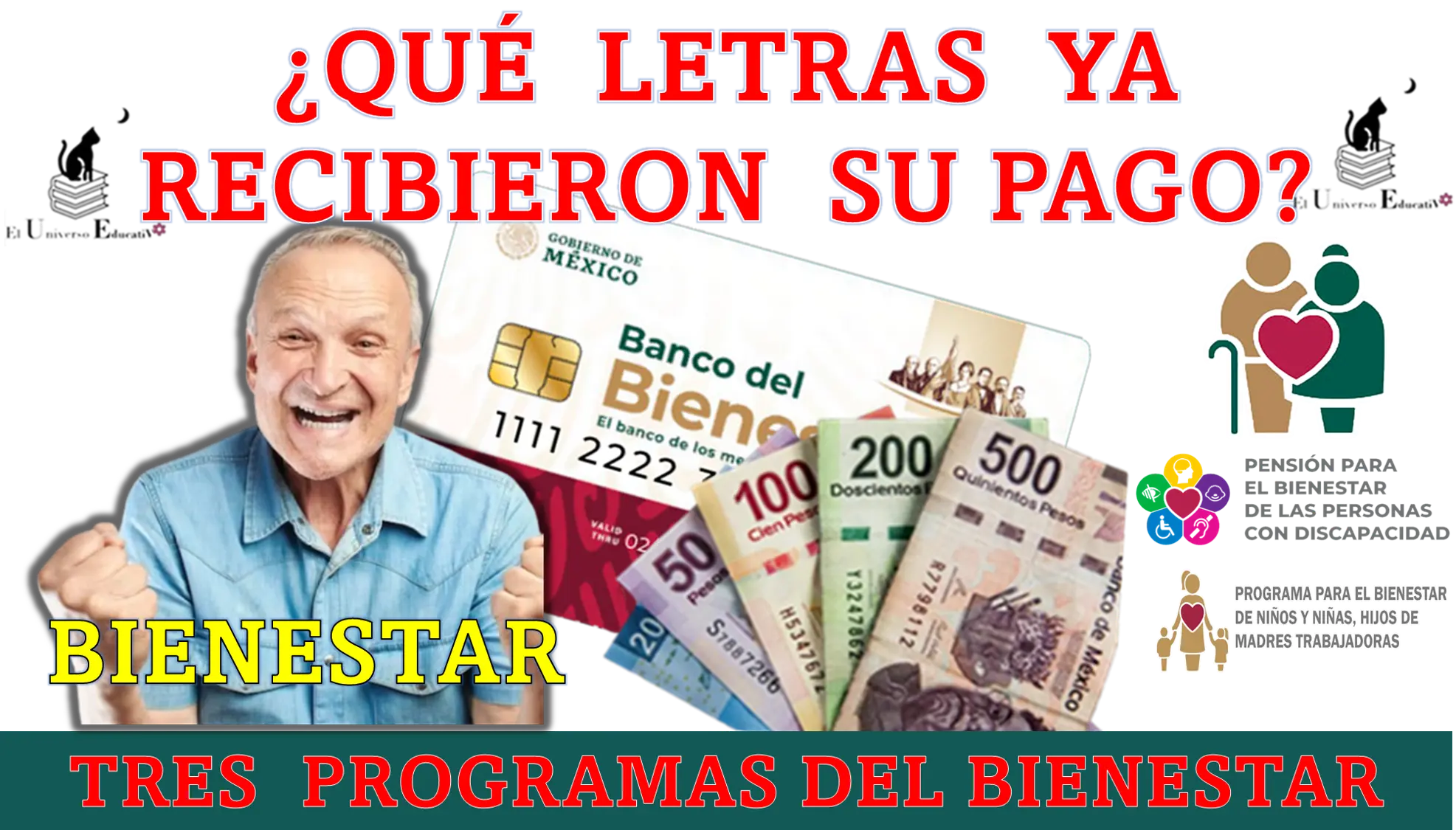 ¿QUÉ LETRAS YA RECIBIERON SU PAGO BIENESTAR? | TRES PROGRAMAS DEL BIENESTAR 