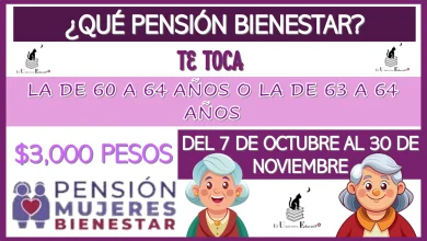 ¿QUÉ PENSIÓN BIENESTAR TE TOCA, LA DE 60 A 64 AÑOS O LA DE 63 A 64 AÑOS?