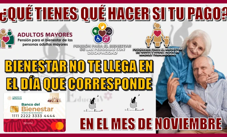 ¿QUÉ TIENES QUÉ HACER SI TU PAGO BIENESTAR NO TE LLEGA EN EL DÍA QUÉ CORRESPONDE? 