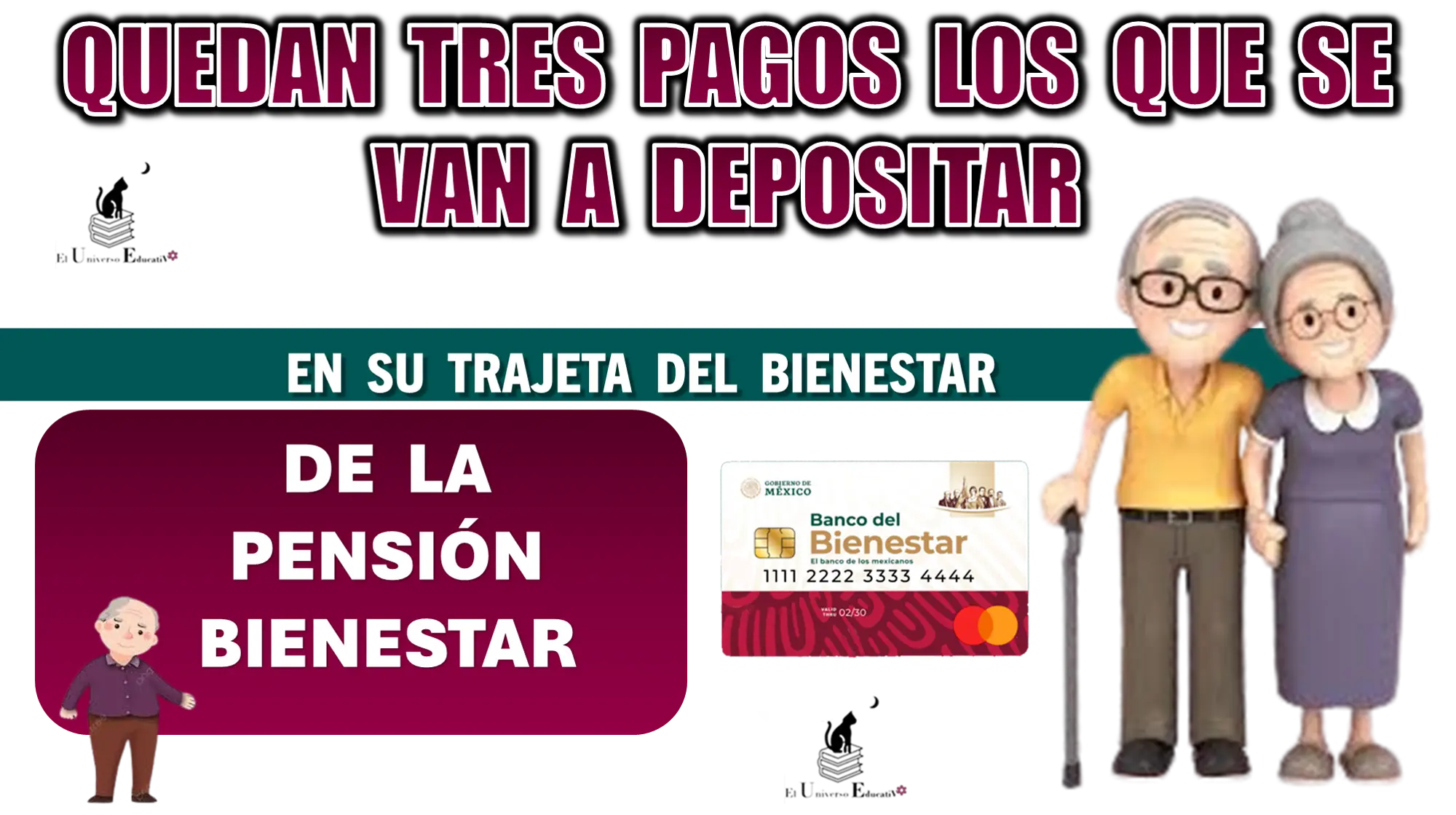 QUEDAN TRES PAGOS LOS QUE SE VAN A DEPOSITAR EN SU TARJETA DEL BIENESTAR DE LA PENSIÓN BIENESTAR | ADULTOS MAYORES 