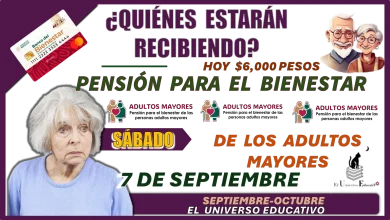 ¿QUIÉNES ESTARÁN RECIBIENDO HOY $6,000 PESOS?… PENSIÓN PARA EL BIENESTAR DE LOS ADULTOS MAYORES 