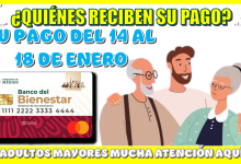 ¿QUIÉNES RECIBE SU PAGO DEL 14 AL 18 DE ENERO? | ADULTOS MAYORES MUCHA ATENCIÓN AQUÍ