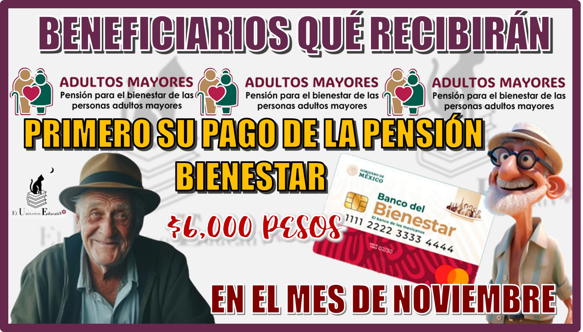 QUIÉNES SERÁN LOS BENEFICIARIOS QUÉ RECIBIRÁN PRIMERO SU PAGO DE LA PENSIÓN BIENESTAR EN EL MES DE NOVIEMBRE?