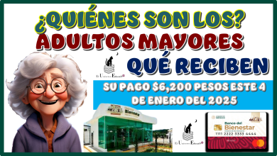 ¿QUIÉNES SON LOS ADULTOS MAYORES QUÉ RECIBEN SU PAGO DE $6,200 PESOS ESTE 4 DE ENERO DEL 2025?