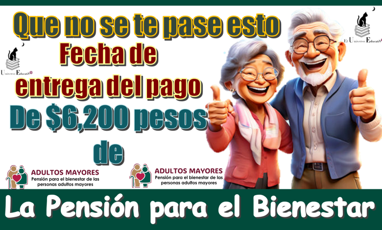 Que no se te pase esto...Fecha de entrega del pago de $6,200 pesos de la Pensión para el Bienestar 