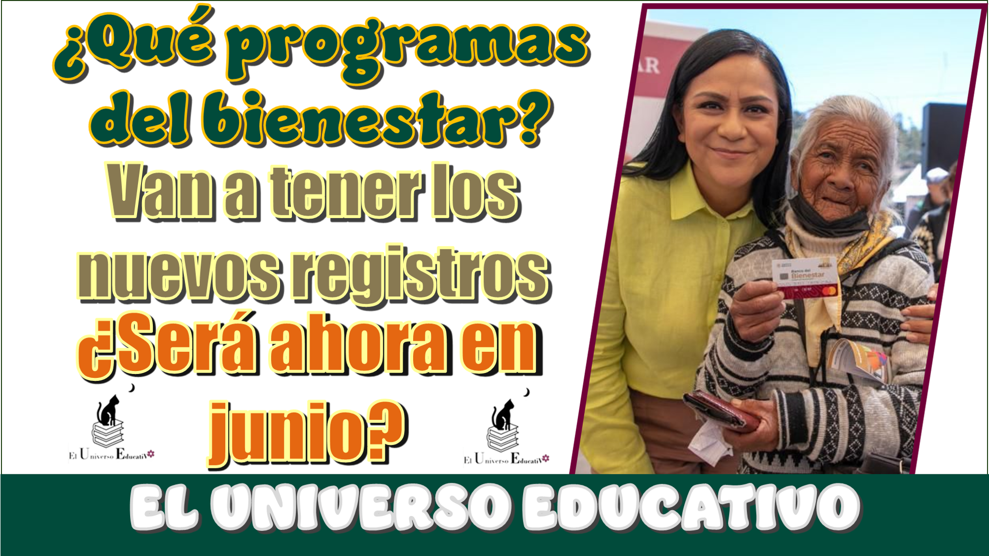 ¿Qué programas del bienestar van a tener los nuevos registros?, ¿será ahora en junio?