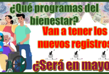 ¿Qué programas del bienestar van a tener los nuevos registros?, ¿será en mayo?