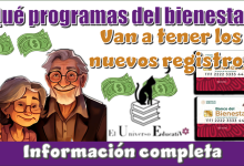 ¿Qué programas del bienestar van a tener los nuevos registros?...Información completa 