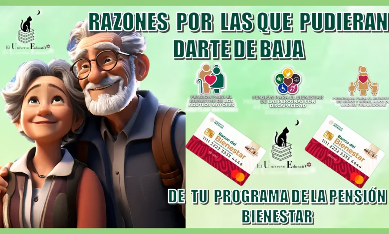 RAZONES POR LAS QUE PUDIERAN DARTE DE BAJA DE TU PROGRAMA DE LA PENSIÓN BIENESTAR 