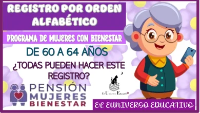 REGISTRO POR ORDEN ALFABÉTICO | PROGRAMA DE MUJERES CON BIENESTAR DE 60 A 64 AÑOS ¿TODAS PUEDEN HACER ESTE REGISTRO?