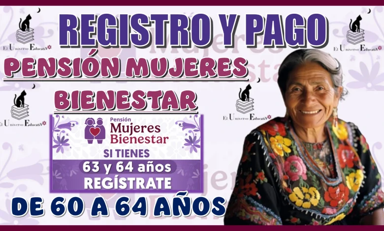 REGISTRO Y PAGO PARA EL NUEVO PROGRAMA DE PENSIÓN MUJERES BIENESTAR DE 60 A 64 AÑOS | AÑO 2025 