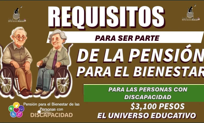 REQUISITOS PARA SER PARTE DE LA PENSIÓN BIENESTAR PARA LAS PERSONAS CON DISCAPACIDAD 