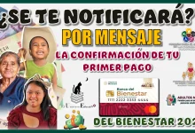 ¿SE TE NOTIFICARÁ POR MENSAJE LA CONFIRMACIÓN DE TU PRIMER PAGO DEL BIENESTAR EN EL 2025?