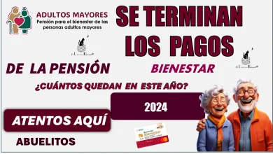 SE TERMINAN LOS PAGOS DE LA PENSIÓN BIENESTAR | ¿CUÁNTOS QUEDAN PARA ESTE AÑO 2024?