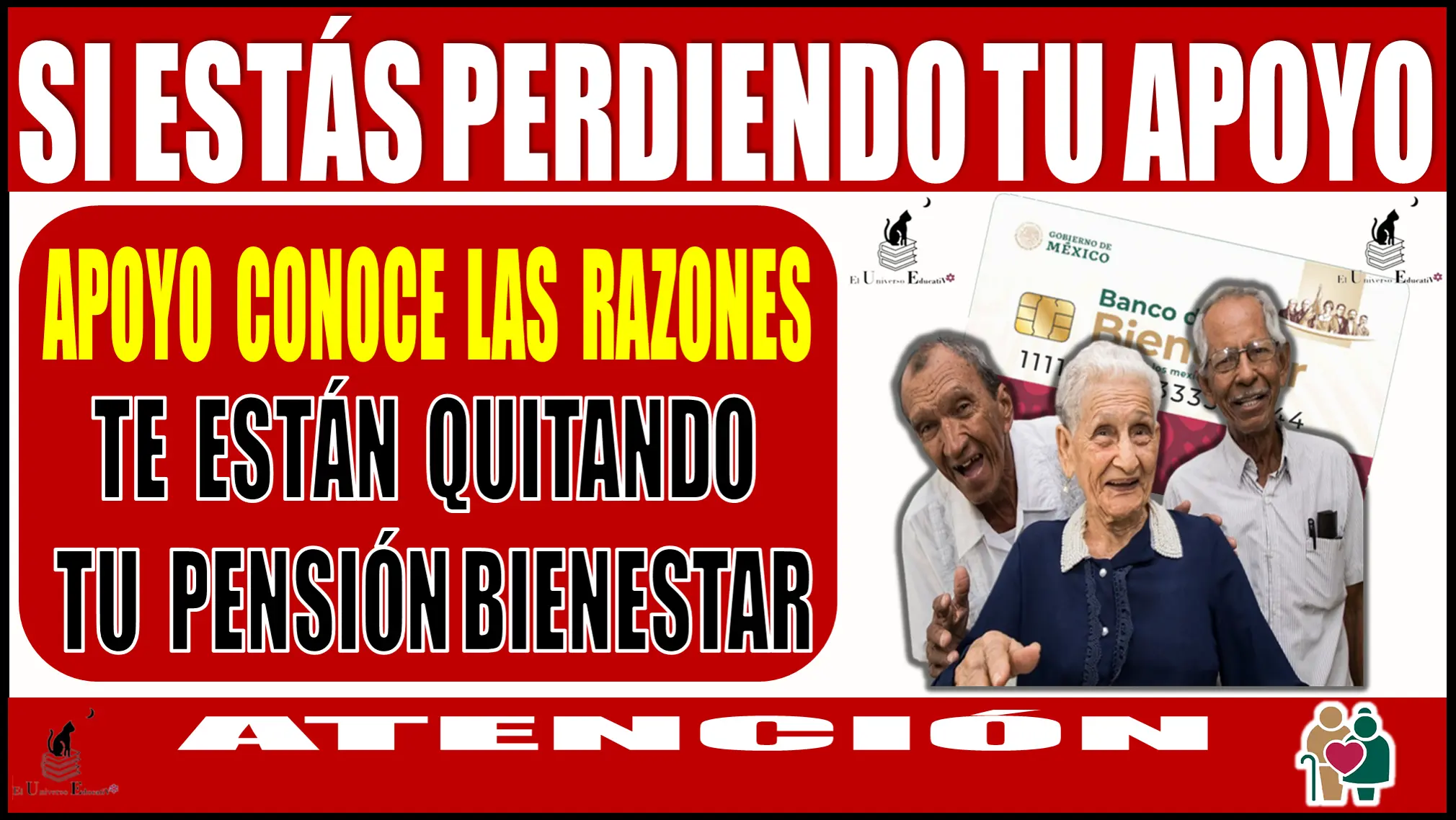 SI ESTÁS PERDIENDO TU APOYO CONOCE LAS RAZONES | ¡TE ESTÁN QUITANDO TU PENSIÓN BIENESTAR! | ATENCIÓN 