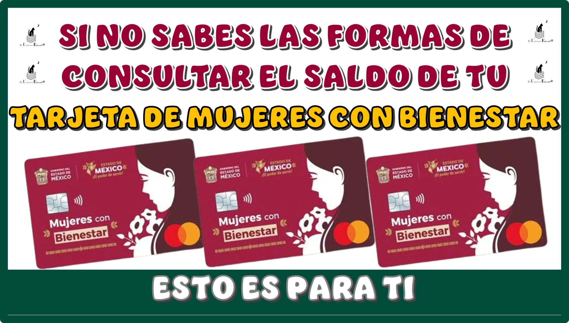 SI NO SABES LAS FORMAS DE CONSULTAR EL SALDO DE TU TARJETA DE MUJERES CON BIENESTAR, ESTO ES PARA TI