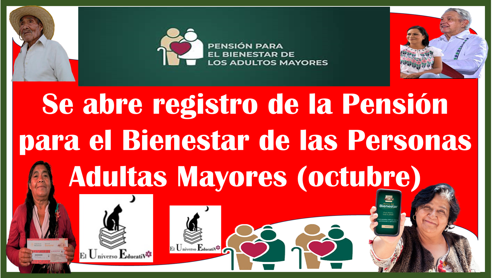 Se abre registro de la Pensión para el Bienestar de las Personas Adultas Mayores (octubre 2023)