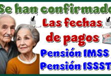 Se han confirmando las fechas de pago de la Pensión IMSS y Pensión ISSSTE 