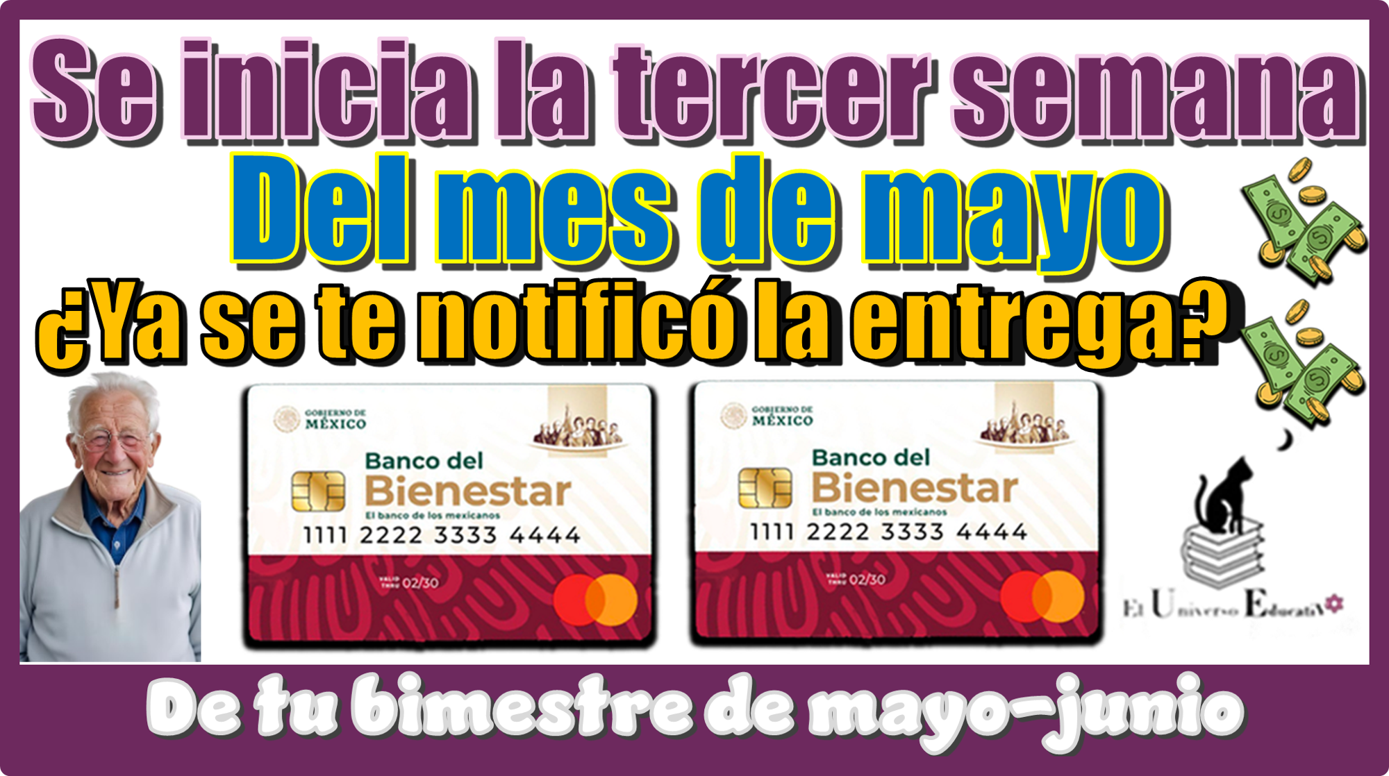 Se inicia la tercer semana del mes de mayo | ¿Ya se te notificó la entrega de tu bimestre mayo-junio?…