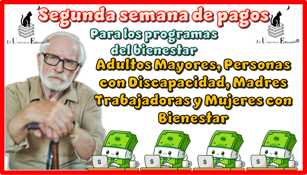 Segunda semana de pagos para los programas del bienestar | Adultos Mayores, Personas con Discapacidad, Madres Trabajadoras y Mujeres Bienestar