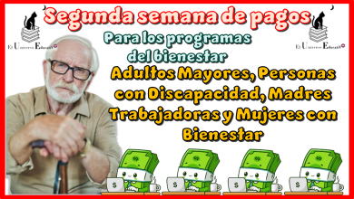 Segunda semana de pagos para los programas del bienestar | Adultos Mayores, Personas con Discapacidad, Madres Trabajadoras y Mujeres Bienestar