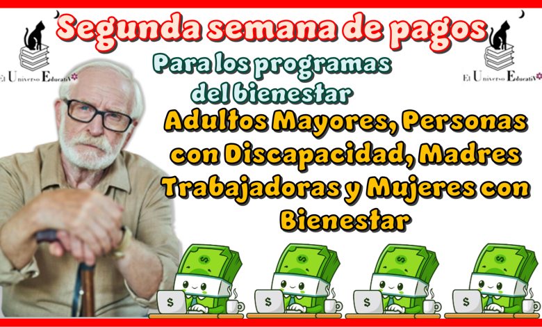 Segunda semana de pagos para los programas del bienestar | Adultos Mayores, Personas con Discapacidad, Madres Trabajadoras y Mujeres Bienestar