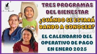 TRES PROGRAMAS DEL BIENESTAR | ¿CUÁNDO SE ESTARÁ DANDO A CONOCER EL CALENDARIO DEL OPERATOVO DE PAGO DE ENERO? | 2025