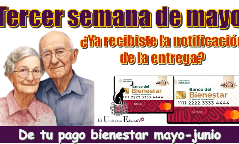 Tercer semana de mayo | ¿Ya recibiste la notificación de la entrega de tu pago bienestar  mayo-junio?…