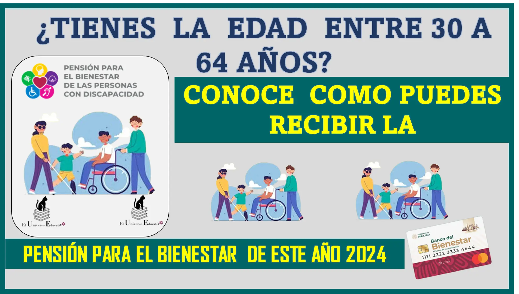 ¿Tienes la edad entre 30 a 64 años? Conoce como puedes recibir la Pensión para el Bienestar de este año 2024