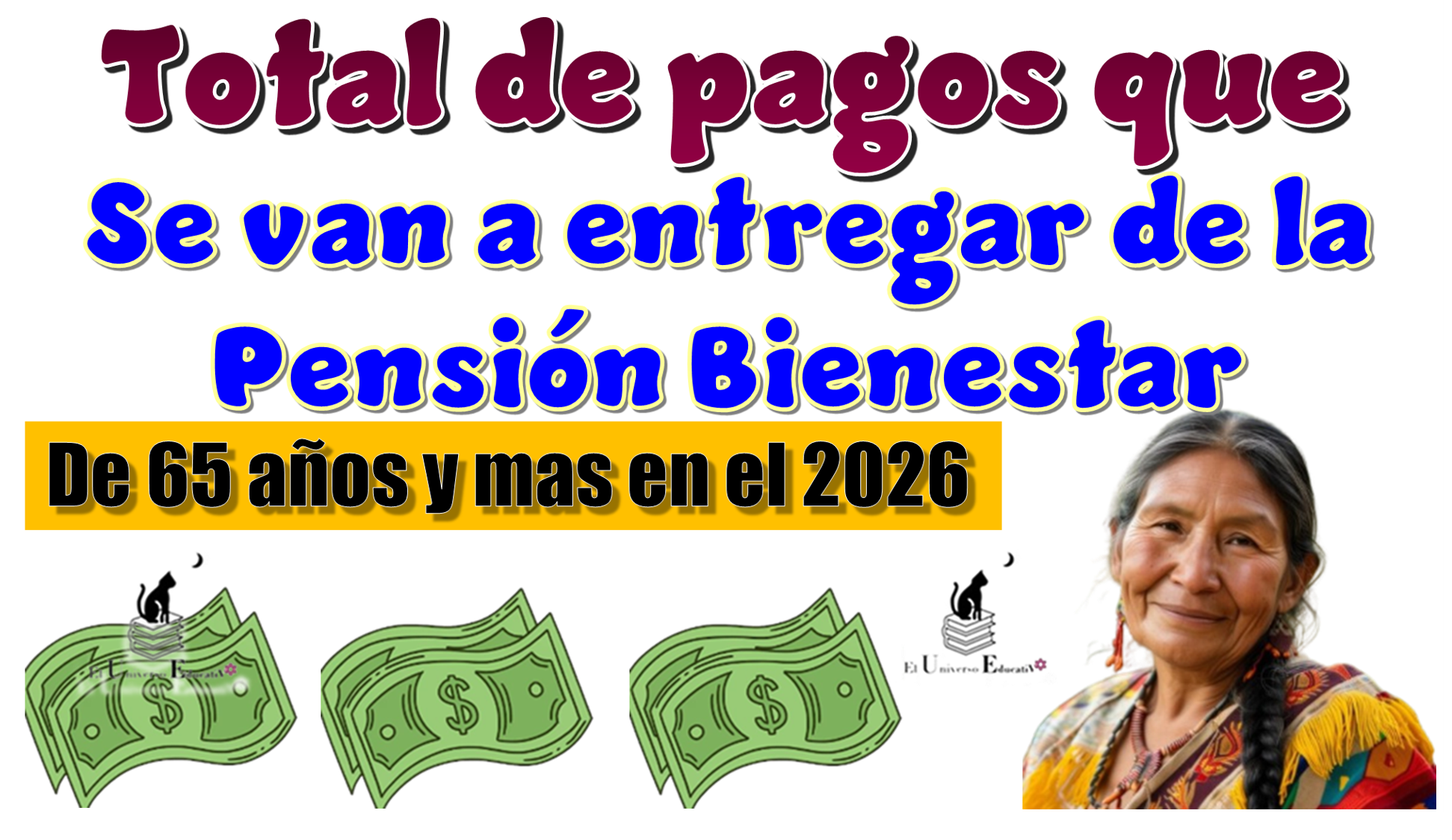 ≫ Total de pagos que se van a entregar de la Pensión Bienestar de 65 ...