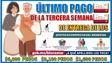 ÚLTIMO PAGO DE LA TERCERA SEMANA DE ENTREGA DE LOS APOYOS ECONÓMICOS DEL BIENESTAR… ¿A QUÉ APELLIDOS LES TOCA?