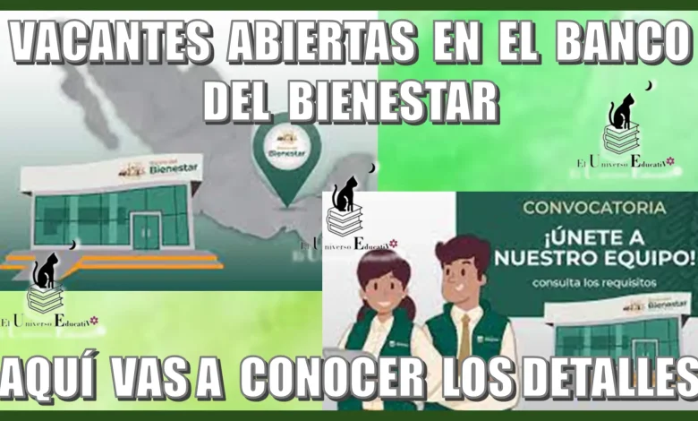 VACANTES ABIERTAS EN EL BANCO DEL BIENESTAR | AQUÍ VAS A CONOCER LOS DETALLES 