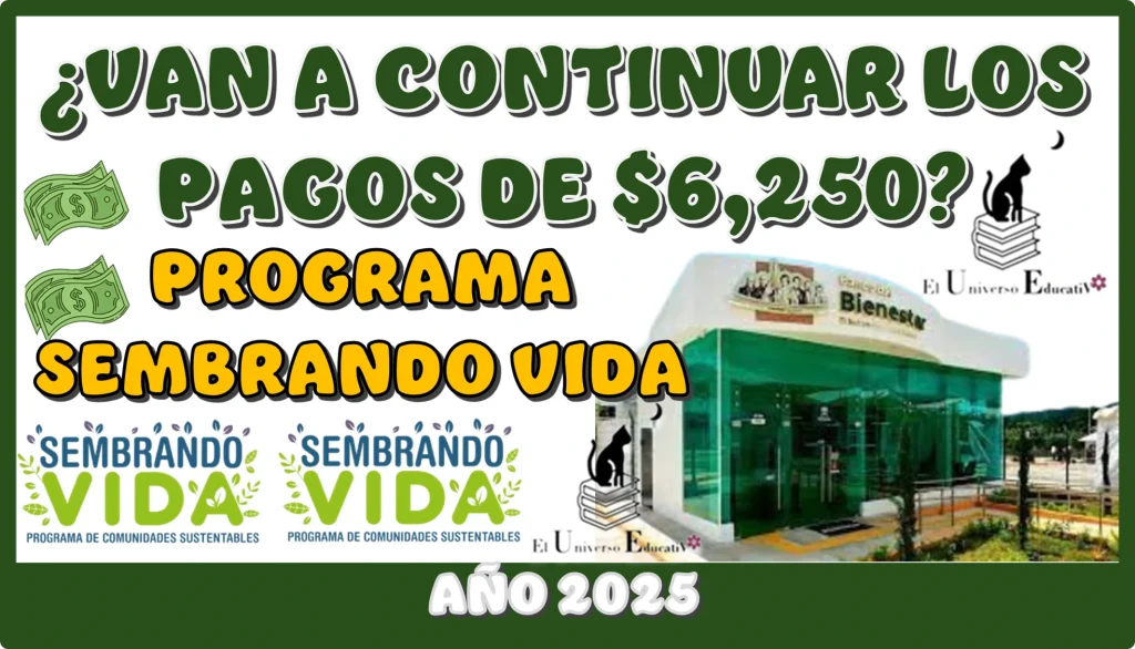 ¿VAN A CONTINUAR LOS PAGOS DE $6,250 PESOS DEL PORGRAMA DEL BIENESTAR DE SEMBRANDO VIDA? | AÑO 2025 