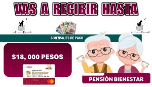 VAS A RECIBIR HASTA 6 MESES DE PAGO | $18,000 PESOS | PENSIÓN BIENESTAR