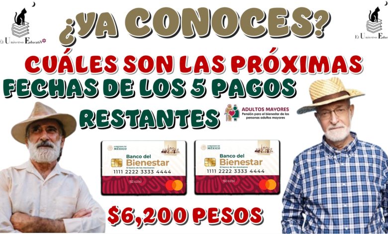 ¿YA CONOCES CUÁLES SON LAS PRÓXIMAS FECHAS DE LOS 5 PAGOS RESTANTES DE $6,200 PESOS? | BIENESTAR 2025