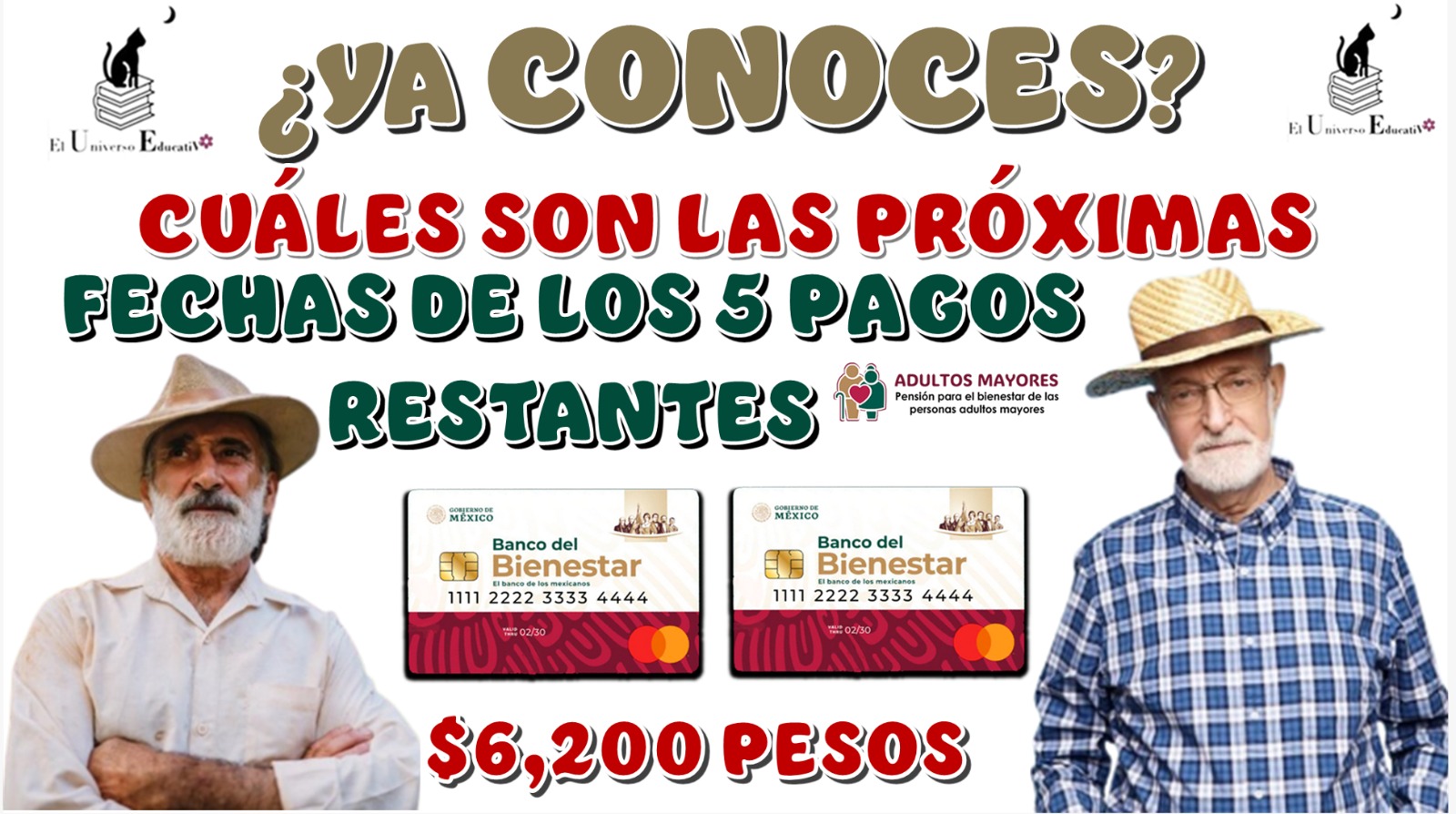 ¿YA CONOCES CUÁLES SON LAS PRÓXIMAS FECHAS DE LOS 5 PAGOS RESTANTES DE $6,200 PESOS? | BIENESTAR 2025