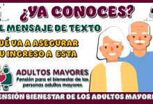 ¿YA CONOCES EL MENSAJE DE TEXTO QUÉ VA A ASEGURAR TU INGRESO A ESTA PENSIÓN BIENESTAR DE LOS ADULTOS MAYORES?