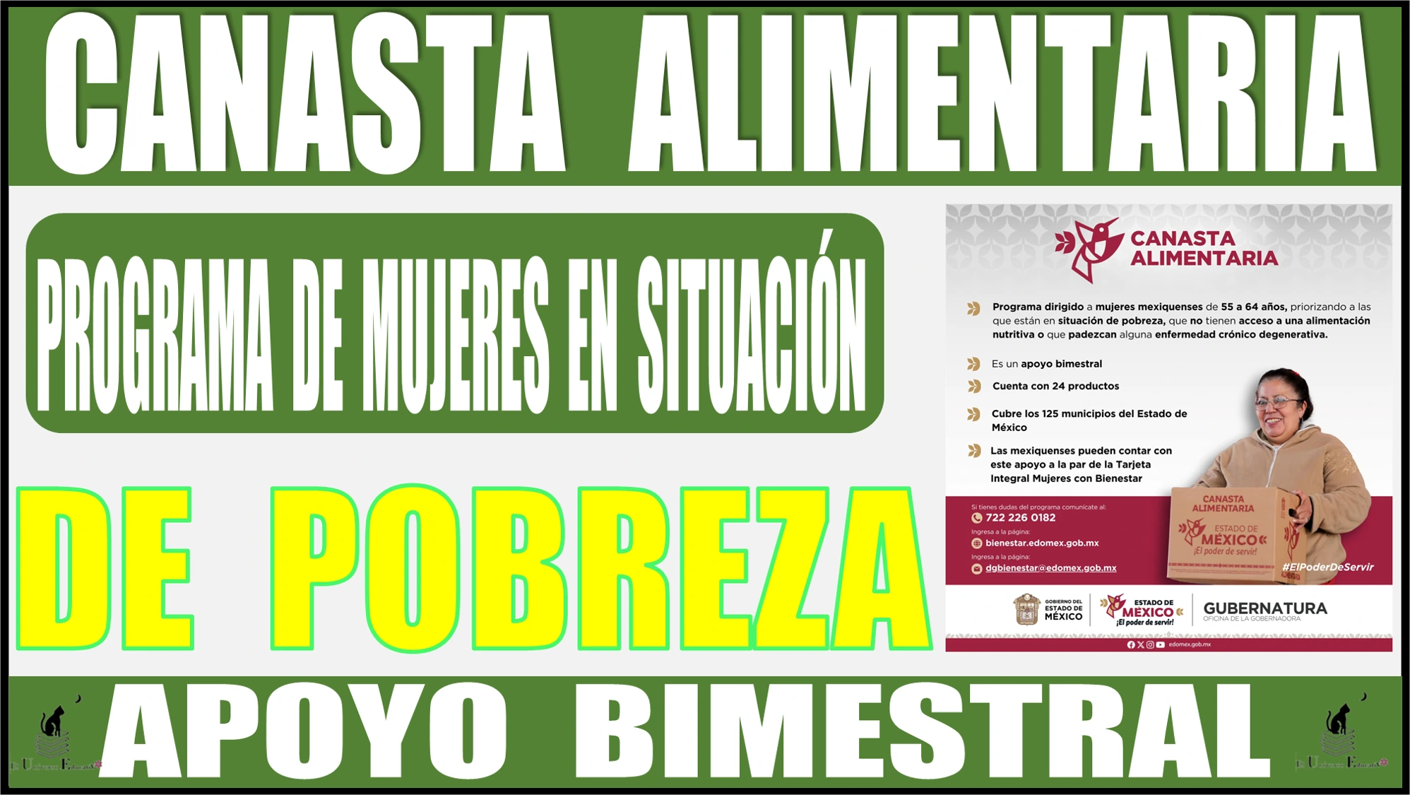 YA CONOCES LA CANASTA ALIMENTARIA DEL PROGRAMA DE MUJERES EN SITUACIÓN DE POBREZA | APOYO BIMESTRAL 