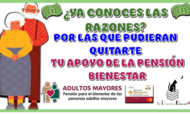 ¿YA CONOCES LAS RAZONES POR LAS QUE PUDIERAN QUITARTE TU APOYO DE LA PENSIÓN BIENESTAR?