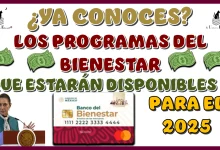 ¿YA CONOCES LOS PROGRAMAS DEL BIENESTAR QUÉ ESTARÁN DISPONIBLES PARA EL 2025?… AQUÍ LA INFORMACIÓN