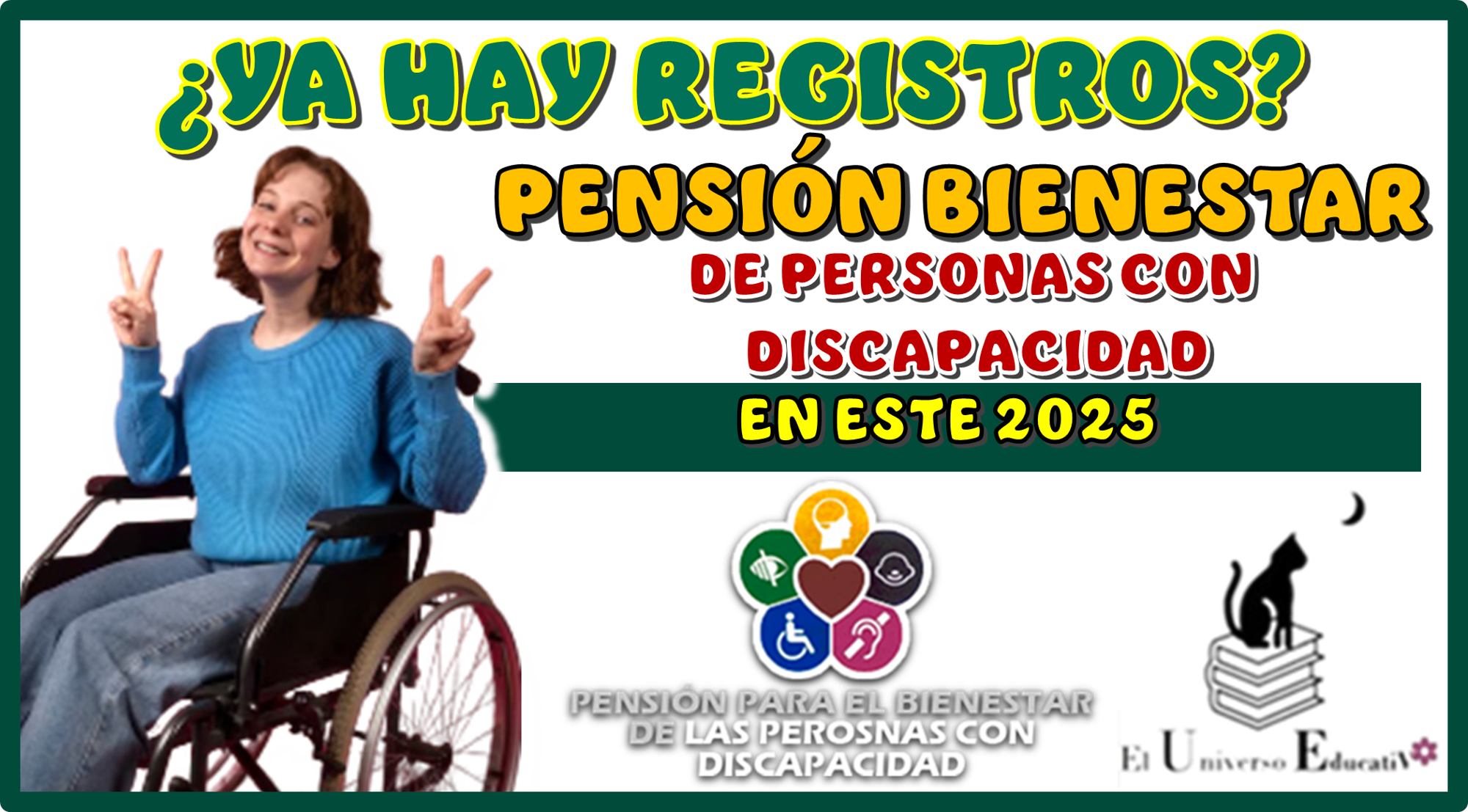 YA HAY REGISTROS PARA LA PENSIÓN BIENESTAR DE PERSONAS CON DISCAPACIDAD