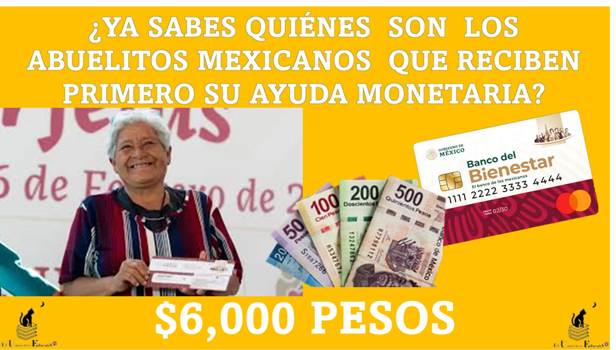 ¿YA SABES QUIÉNES SON LOS ABUELITOS MEXICANOS QUE RECIBEN PRIMERO SU AYUDA DE $6,000 PESOS? ENTÉRATE AQUÍ 