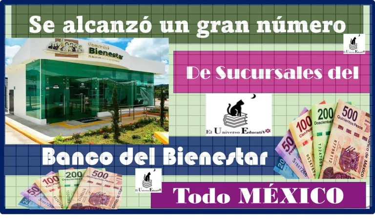 Se alcanzó un gran número de las sucursales del Banco del Bienestar en todo el País de México