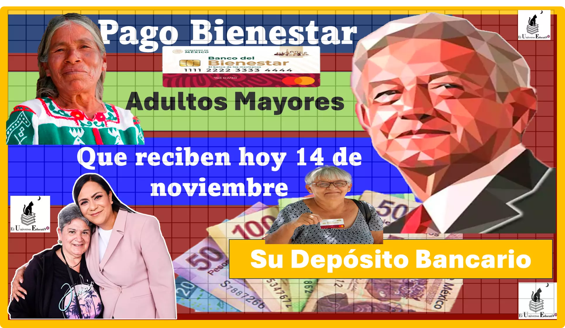 Pago Bienestar: Adultos Mayores que reciben hoy 14 de noviembre su depósito bancario 