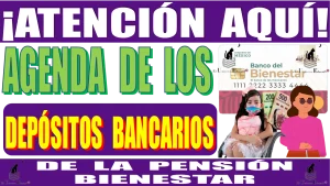 ¡ATENCIÓN AQUÍ!| AGENDA DE LOS DEPÓSITOS BANCARIOS DE LA PENSIÓN BIENESTAR | 2024